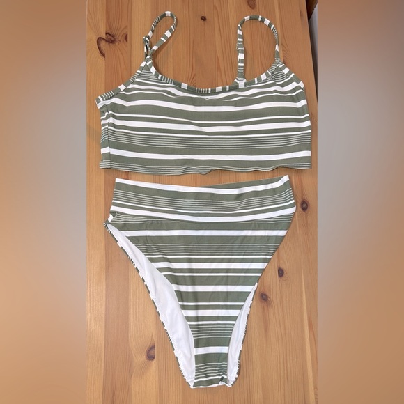 Aerie | High Cut Cheeky Bikini | High Waisted Bikini Set - Picture 1 of 5